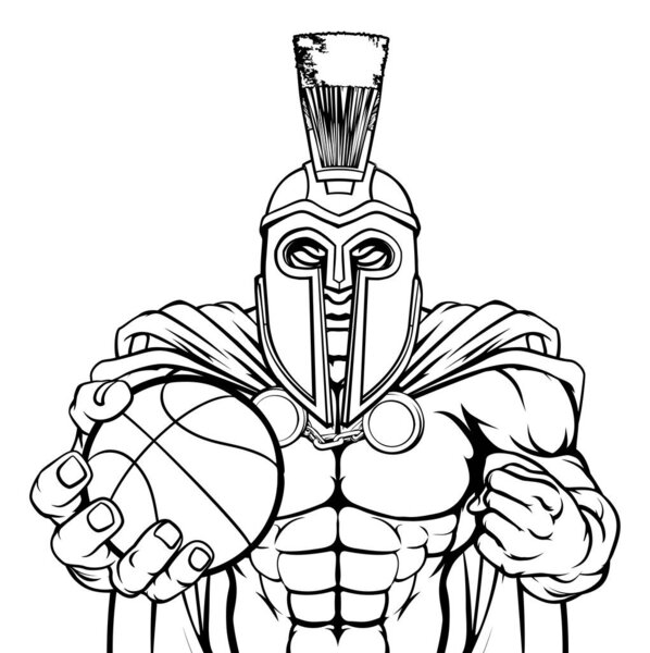 Баскетбольный талисман спартанского или троянского воина