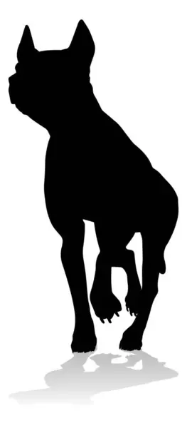 Detailed Animal Silhouette Pet Dog — ストックベクタ