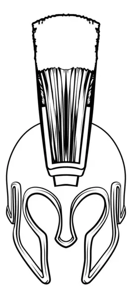 Римский Гладиаторский Древнегреческий Спартанский Троянский Шлем — стоковый вектор
