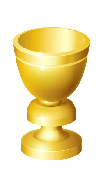 Holy Grail Cup Gold Chalice Goblet Illustration — Stock Vector