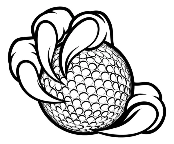 Eagle Bird Monster Claw Talons Holding Golf Ball Sports Graphic Vector Graphics