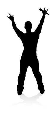 Bir şarkıcı pop, country müzik, rock yıldızı ya da hip hop şarkıcısı.