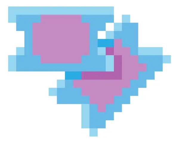 Tickets Symbol Pixel Bit Videospiel Kunststil Stockillustration