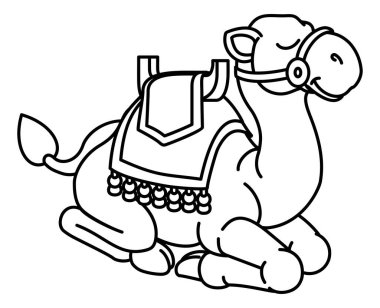 A camel cute animal cartoon character illustration clipart