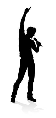 Bir şarkıcı pop, country müzik, rock yıldızı ya da hip hop şarkıcısı.