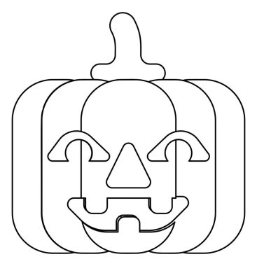 Cadılar Bayramı 'nda çizilmiş şirin bir balkabağı feneri.