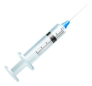 A vaccination immunization or other medicine syringe injection medical icon clipart