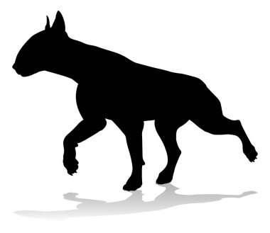 A detailed animal silhouette of a pet dog