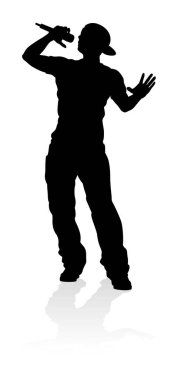 Bir şarkıcı pop, country müzik, rock yıldızı ya da hip hop şarkıcısı.