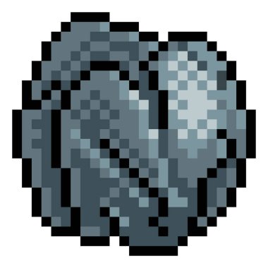 Taş, taş ya da kaya pikseli sekiz bit retro video oyun ikonu