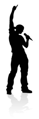 Bir şarkıcı pop, country müzik, rock yıldızı ya da hip hop şarkıcısı.