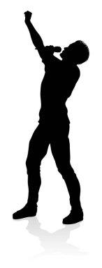 Bir şarkıcı pop, country müzik, rock yıldızı ya da hip hop şarkıcısı.