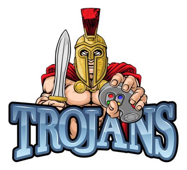 Bir Truva, Spartalı ya da gladyatör savaşçı oyun kumandalı bir maskot