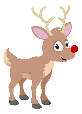 Ren geyiği Noel Baba çizgi film geyiği karakter maskotu