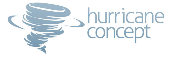 A tornado twister hurricane or cyclone stylised icon concept