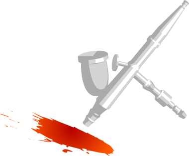 Hava fırçası karikatür tasarımı