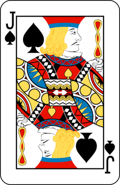 maça valesi kart tasarımı oynuyor