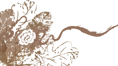 Yapraksı çiçekli arkaplan tasarımı