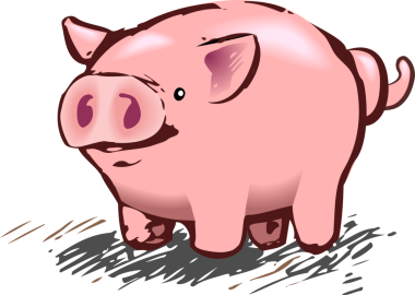 Domuz çizgi film karakteri çizimi