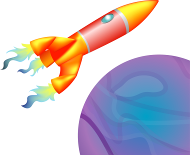 roket çizgi film karakteri İllüstrasyonu