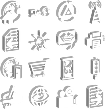 3D Internet web simgesi serisi