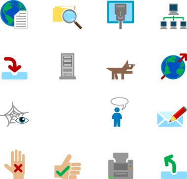 internet web simge serisi seti