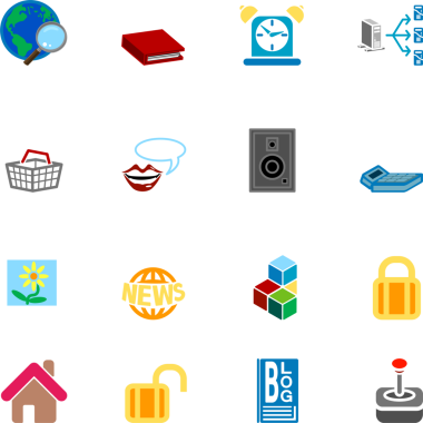 internet web simge serisi seti