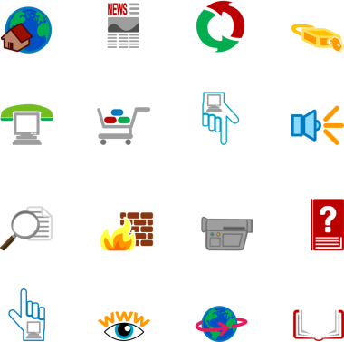 internet web simge serisi seti