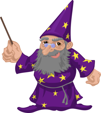 sihirbaz çizgi film karakteri İllüstrasyonu