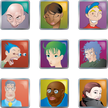 avatarlar simge tasarım elementleri