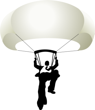paraşüt adam iş kavramı illüstrasyon