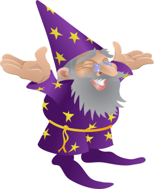 Sihirbaz karakteri çizimi