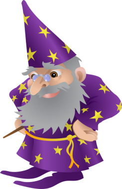 Sihirbaz karakteri çizimi