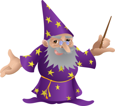 Sihirbaz karakteri çizimi