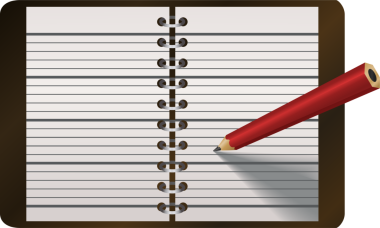 Yazılı günlüğü vektör çizim kalem