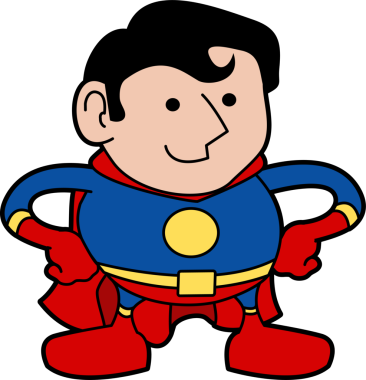 Süper kahraman tasarım elementinin tasviri