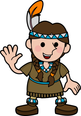 Kızılderili kılık kız resmi