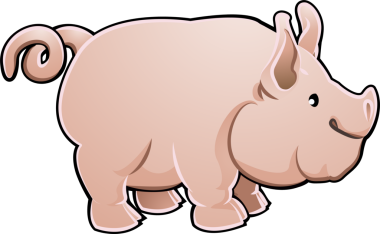 sevimli domuz çiftliği hayvan vektör çizim