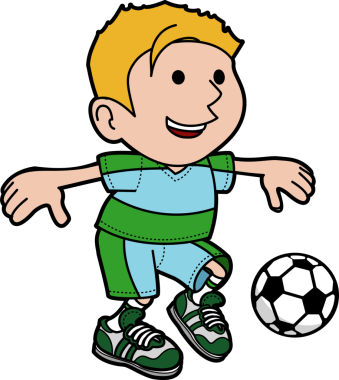 Çocuk futbol oynama gösterimi