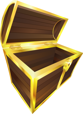 Boş tahta veya korsan hazine sandığı