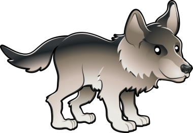 şirin kurt vektör çizim