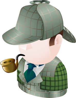 Dedektif illüstrasyon tasarım elemanları