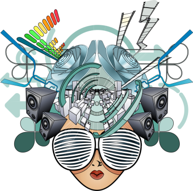 medya soyut resim baş