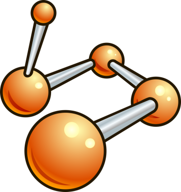parlak molekül illüstrasyon simge