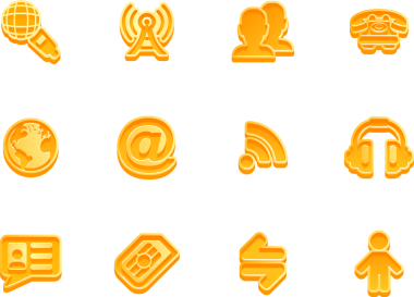 iletişim simgesi dizayn ögeleri