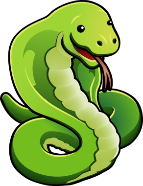 Tatlı kobra yılan tasarımı elementleri