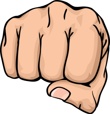 size doğru yumruk yumruk