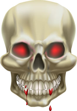 Kırmızı Göz Kafatası tasarım elementleri