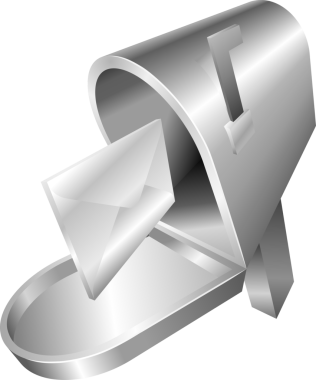 Gümüş metalik posta kutusu