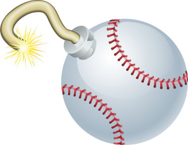 Beyzbol geri sayım bomba illüstrasyon